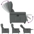 Sillón reclinable eléctrico de tela gris