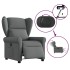 Sillón reclinable eléctrico de tela gris
