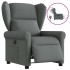 Sillón reclinable eléctrico de tela gris