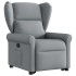 Sillón reclinable elevable de tela gris