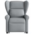 Sillón reclinable elevable de tela gris