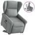 Sillón reclinable elevable de tela gris