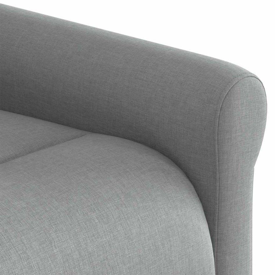 Sillón reclinable elevable de tela gris