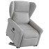 Sillón reclinable elevable de tela gris