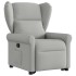 Sillón reclinable elevable de tela gris