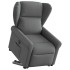 Sillón reclinable elevable de tela gris