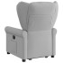 Sillón reclinable elevable de tela gris