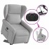 Sillón reclinable elevable de tela gris