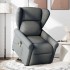 Sillón de masaje eléctrico reclinable elevable tela gris