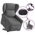 Sillón de masaje eléctrico reclinable elevable tela gris