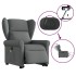 Sillón de masaje eléctrico reclinable elevable tela gris