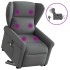 Sillón de masaje eléctrico reclinable elevable tela gris