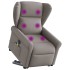 Sillón de masaje eléctrico reclinable elevable tela