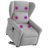 Sillón de masaje eléctrico reclinable elevable tela gris