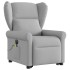 Sillón de masaje eléctrico reclinable elevable tela gris