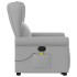Sillón de masaje eléctrico reclinable elevable tela gris