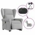Sillón de masaje eléctrico reclinable elevable tela gris