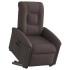 Sillón reclinable elevable tela marrón