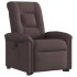Sillón reclinable elevable tela marrón