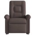 Sillón reclinable elevable tela marrón