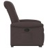 Sillón reclinable elevable tela marrón