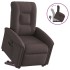 Sillón reclinable elevable tela marrón