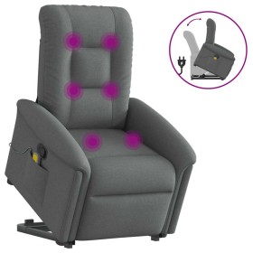 Silla de masaje reclinable de pie de tela gris