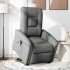 Silla de masaje reclinable de pie de tela gris