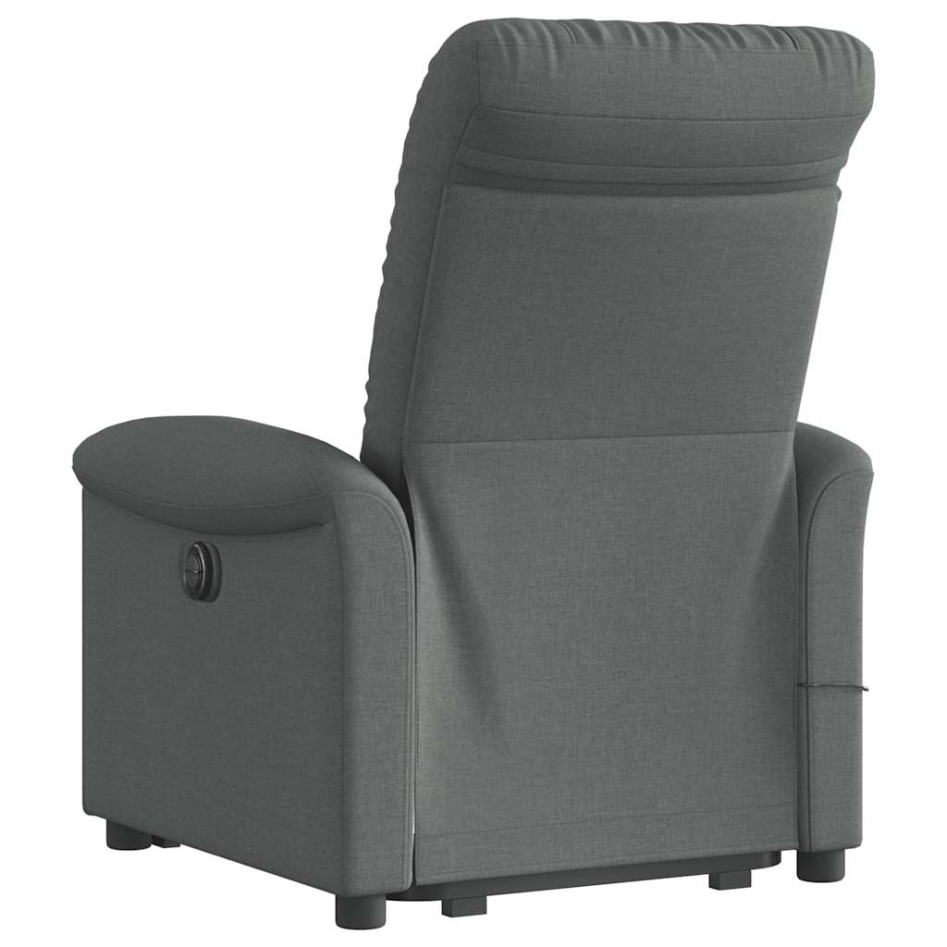 Silla de masaje reclinable de pie de tela gris