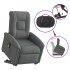 Silla de masaje reclinable de pie de tela gris
