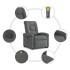 Silla de masaje reclinable de pie de tela gris