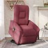 Sillón reclinable de masaje elevable tela rojo