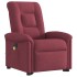 Sillón reclinable de masaje elevable tela rojo