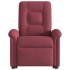 Sillón reclinable de masaje elevable tela rojo