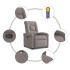 Sillón reclinable de masaje elevable tela gris