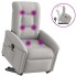 Sillón de masaje reclinable de pie de tela gris