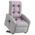 Sillón de masaje reclinable de pie de tela gris