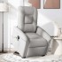 Sillón de masaje reclinable de pie de tela gris