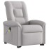 Sillón de masaje reclinable de pie de tela gris