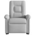 Sillón de masaje reclinable de pie de tela gris
