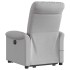 Sillón de masaje reclinable de pie de tela gris