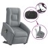 Sillón de masaje eléctrico reclinable elevable tela gris