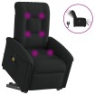 Sillón de masaje eléctrico reclinable elevable tela negro