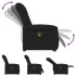 Sillón de masaje eléctrico reclinable elevable tela