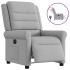 Sillón reclinable eléctrico de tela gris