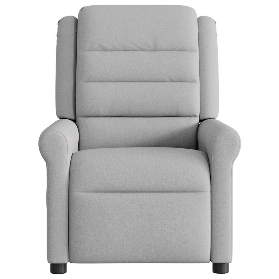Sillón reclinable eléctrico de tela gris