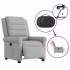Sillón reclinable eléctrico de tela gris