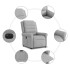Sillón reclinable eléctrico de tela gris