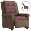 Sillón reclinable de masaje eléctrico tela marrón