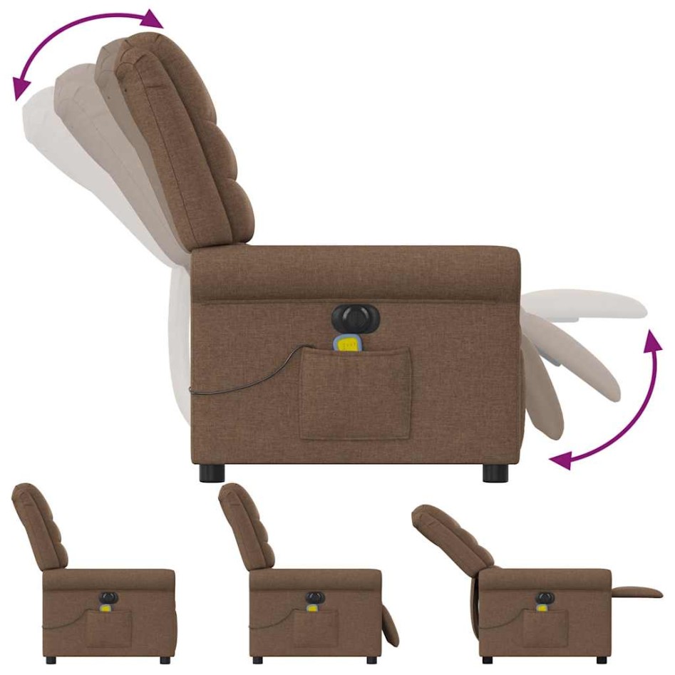 Sillón reclinable de masaje eléctrico tela